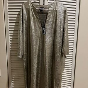 Vilebrequin Metallic Gold V-Neck Dress